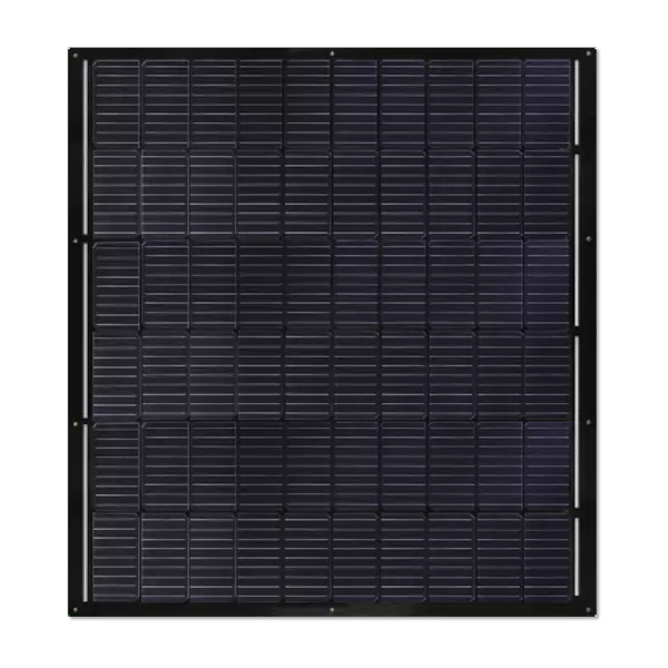 Paneles solares con módulo fotovoltaico completamente negro